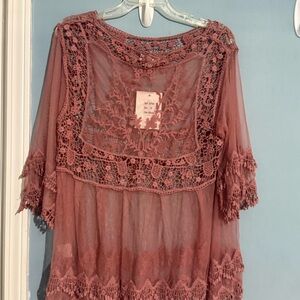 Rebellion Mauve Lace Camisole